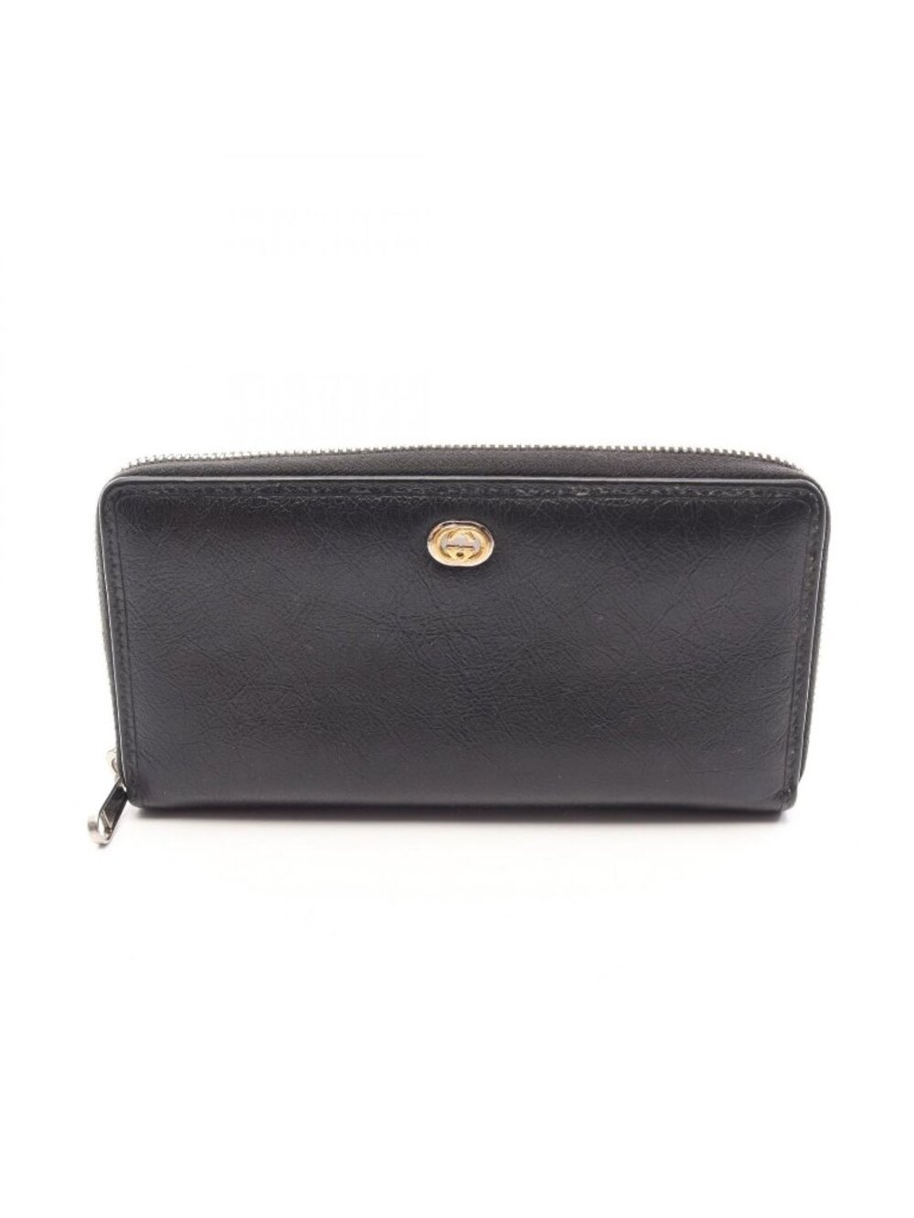 Gucci Round Wallet Black Leather